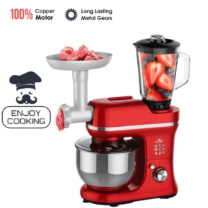 Pétrin 3 en 1 Double Crochets 05L – 1200W Pignon en Metal Matrix MX-6089