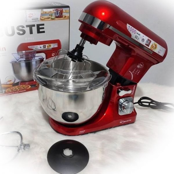 Robot Pétrin inox 5L 1000 W 06Vitesses Rouge Robuste PK2 – Image 2